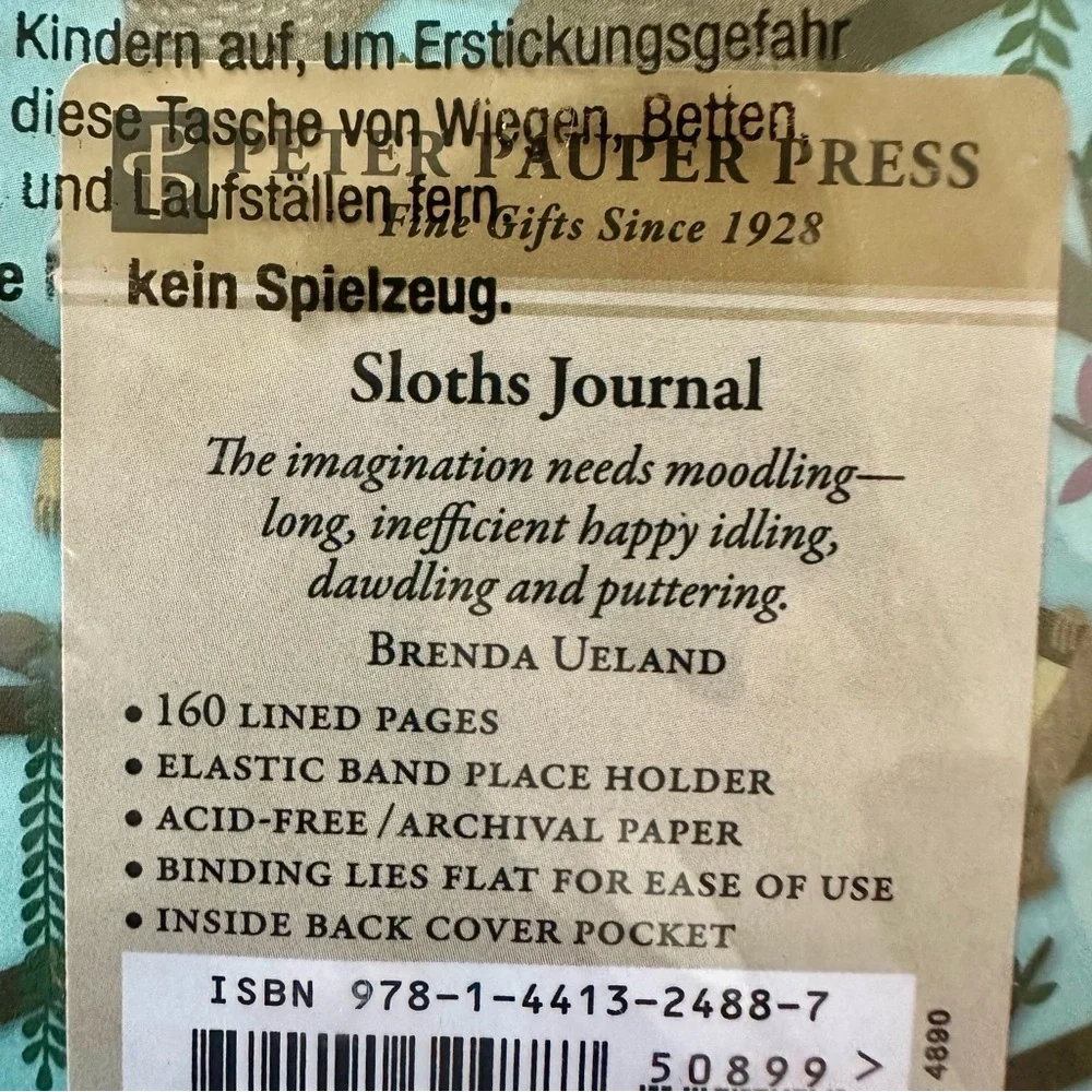NWT New Sloths Journal